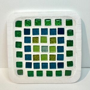 DIY Kit- Mosaic Tile Coaster- Green Tranquil
